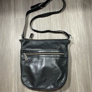 Coccinelle Italian large black vintage super bag soft leather